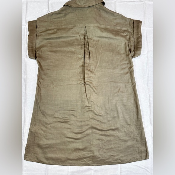 Banana Republic Olive Green Shirt Dress - Picture 9 of 12